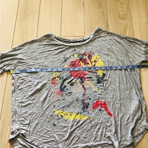 Abercrombie & Fitch Soft Oversized Graphic Long Sleeve T shirt in Grey Size M - Picture 3 of 11